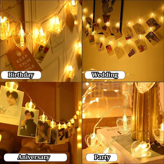 Awadhmart Heart Shaped LED Lights – Perfect for Room & Home Décor, Create a Cute Ambiance