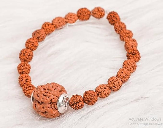 Awadhmart's 7 Mukhi Rudraksha Bracelet for spiritual growth, meditation, prayer, and physical and mental health