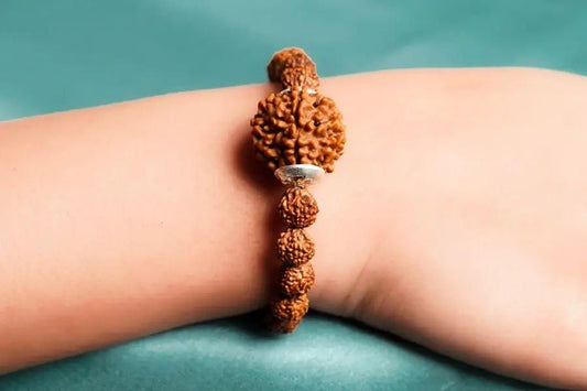 Awadhmart's 7 Mukhi Rudraksha Bracelet for spiritual growth, meditation, prayer, and physical and mental health