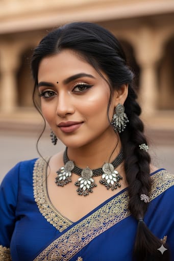 Awadhmart Oxidised Necklace with Matching Earrings | Stylish Ethnic Jewellery Set for Women & Girls | Perfect for Weddings, Festivals & Party Wear